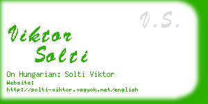 viktor solti business card